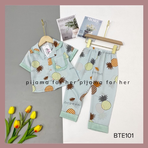 Bộ ngủ pijama Pizama lụa mango cho bé yêu cộc tay hàng loại 1 chuẩn xịn
