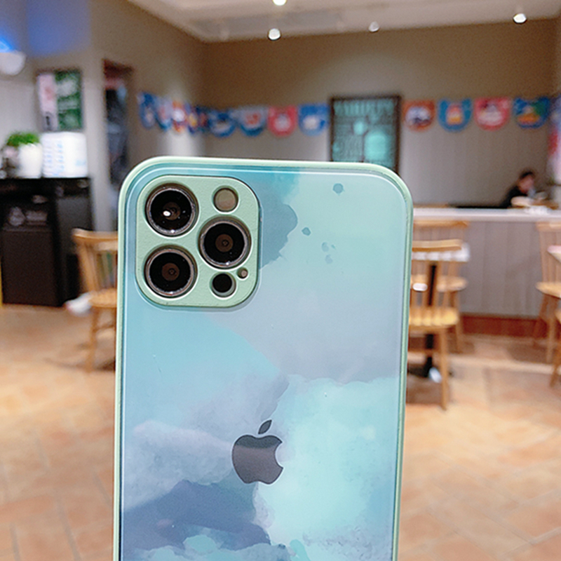 Vỏ thủy tinh ốp điện thoại Mặt Gương Chống Sốc Cho Iphone 12 Mini 12 Pro 12 Promax 11 Pro Max X Xr 7 8 Plus Xs Max | BigBuy360 - bigbuy360.vn