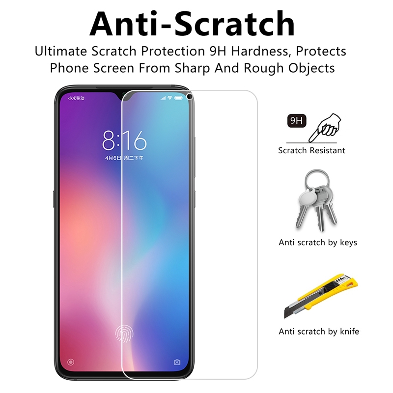 Miếng dán màn hình cường lực 2.5D cho Xiaomi Mi9 Mi9 Pro 5g Lite Mi 9t Pocophone F1 Play A3 A2 A1 Max3 Mi8 Mi3 Mi3