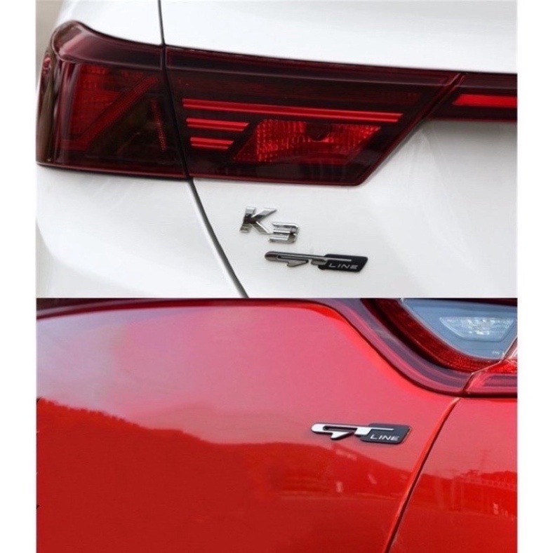 Chữ Dán Trang Trí  GT GT Line 3D cho xe hơi KIA Optima K3 K5 KX3 Cerato