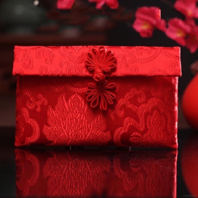 Bao Lì Xì Gấm Cao Cấp Nút Kết Đồng Tâm - May Mắn - Tài Lộc