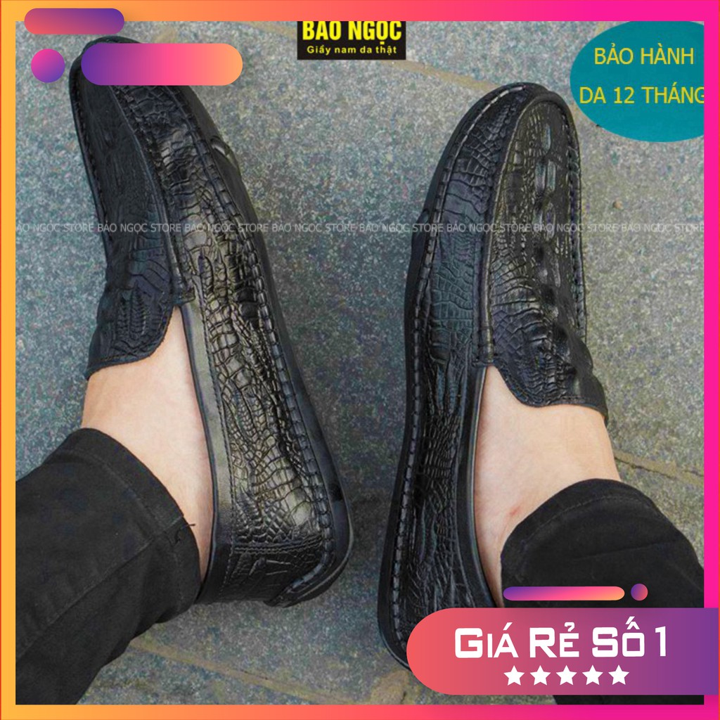 Giày mọi nam ĐẾ KHÂU CỰC BỀN 💥Giày lười nam da bò MỀM phong cách Hàn Quốc 💥Bảo hành nổ da 24 tháng ✅ MÃ K125