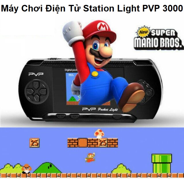 Máy Chơi Game Cầm Tay Cổ Điển Station Light PVP 3000 Gồm Nhiều Trò Chơi Hay - Bảo Hành 6 Tháng