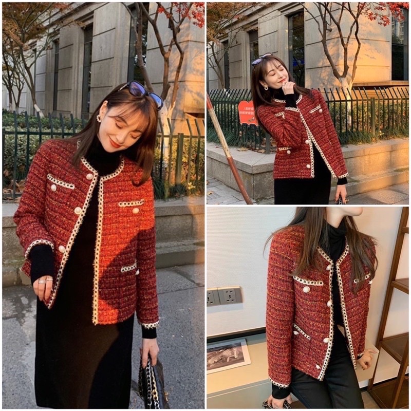 Áo dạ sang chảnh kèm ảnh thật