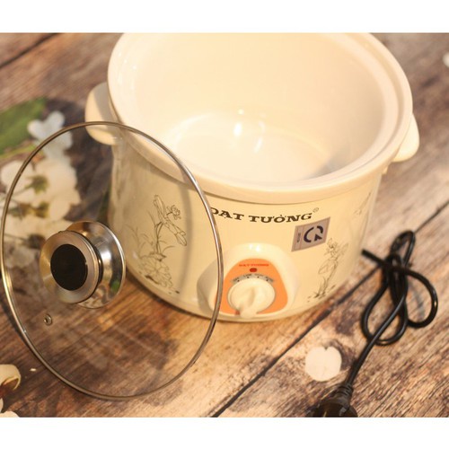 Nồi Kho Cá - Hầm Xương- Nấu Cháo Chậm Đa Năng Đạt Tường 2,5l Sạch Sẽ,Hiệu Quả Trong Việc Hầm Nhừ Xương Và Ninh Cháo