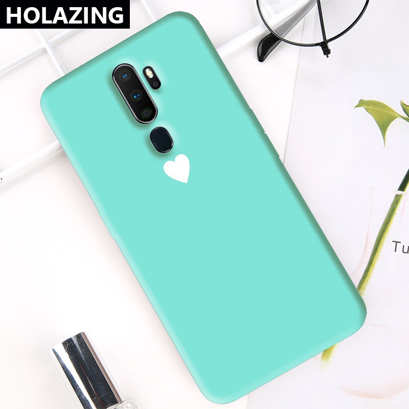 Ốp điện thoại in trái tim cho OPPO A16 A15S A9 2020 A5 A3S AX7 AX5S A7 A32 A33 A53S OPPO A53 A31 A91 A12 F11 Pro F9
