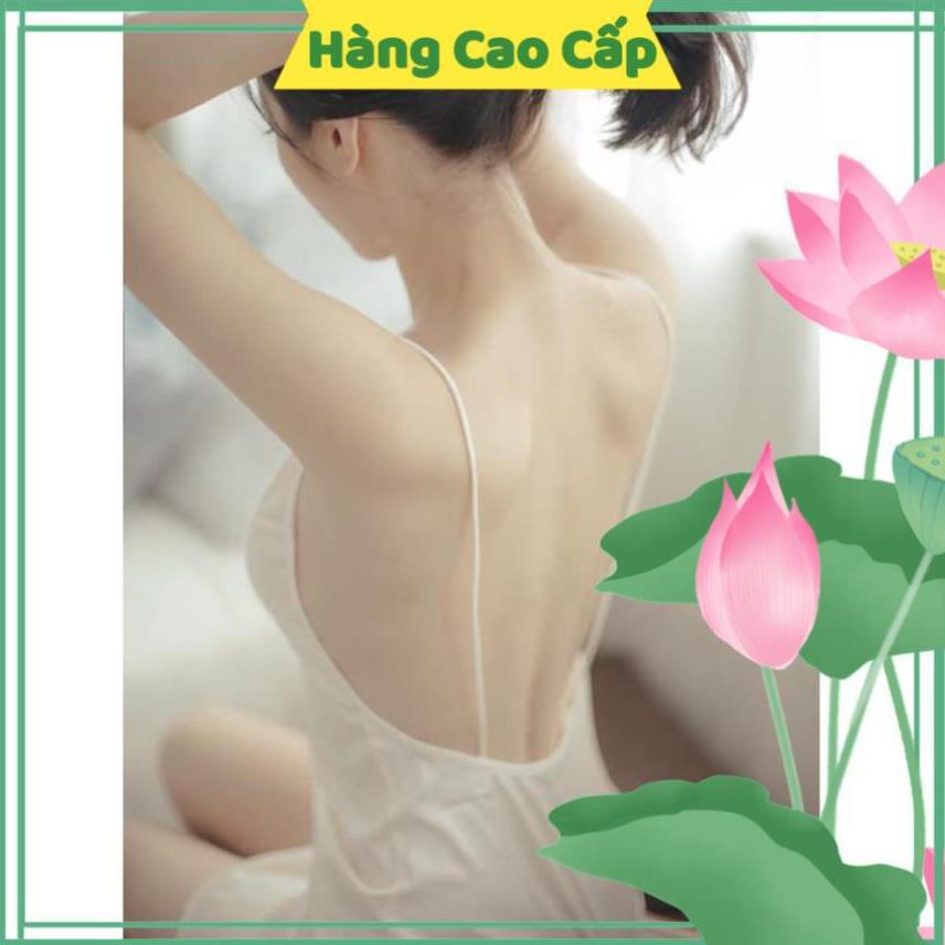 Đầm Ngủ Sexy Đầm Ngủ Dễ Thương Phi Lụa Màu Trắng Hai Dây Hở Lưng Gợi Cảm | BigBuy360 - bigbuy360.vn