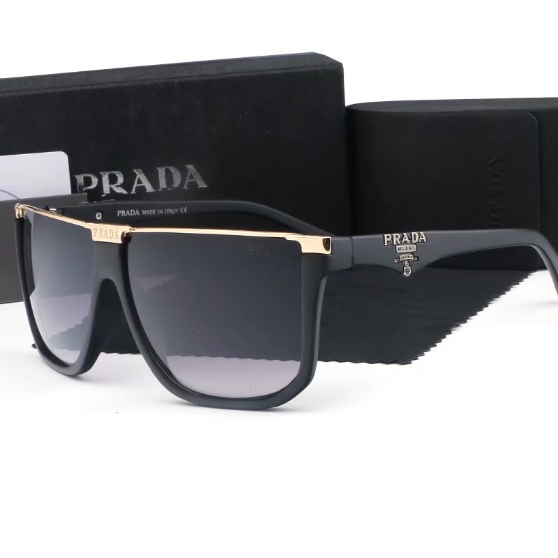PRADA Mới Kính Mát Gọng Vuông Lớn Chống Tia UV400 Phong Cách Retro