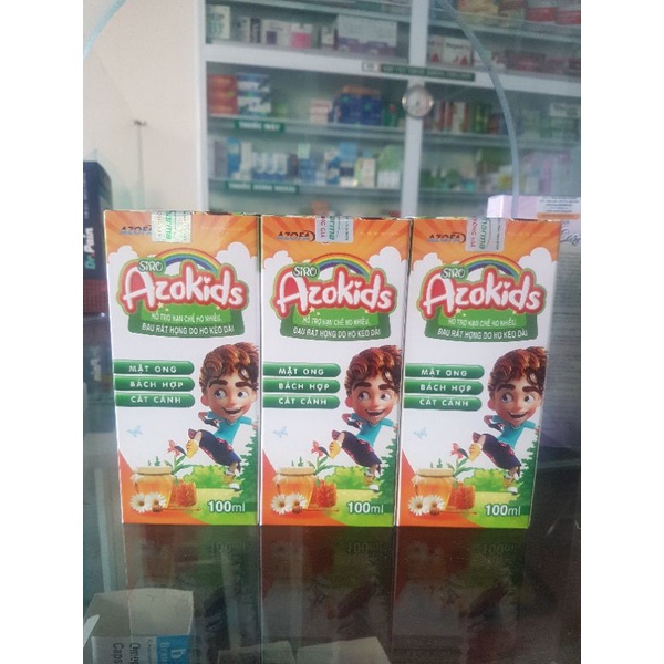 Siro Ho thảo dược Azokids_ Dùng được cho trẻ sơ sinh.