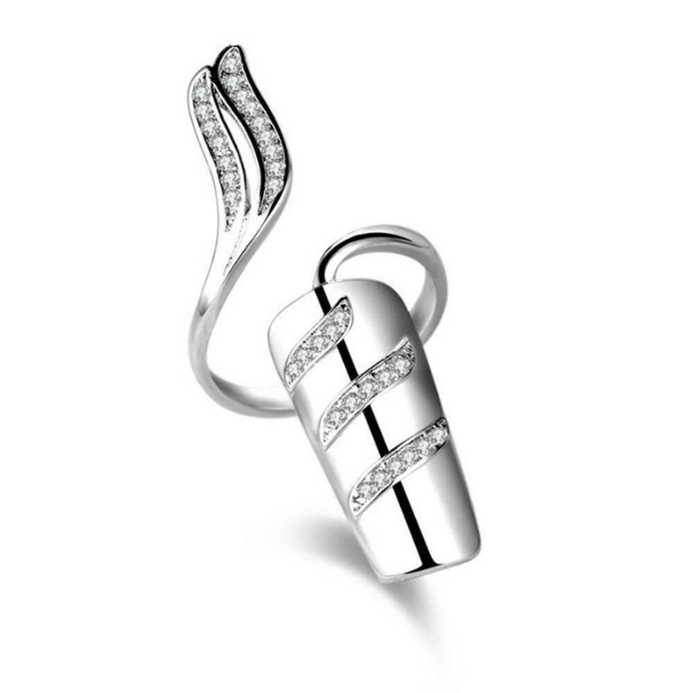 Nhẫn Bảo Vệ Móng Tay Thời Trang Dự Tiệc|Thiết Kế Màu Đơn Giản|Cho Phụ Nữ