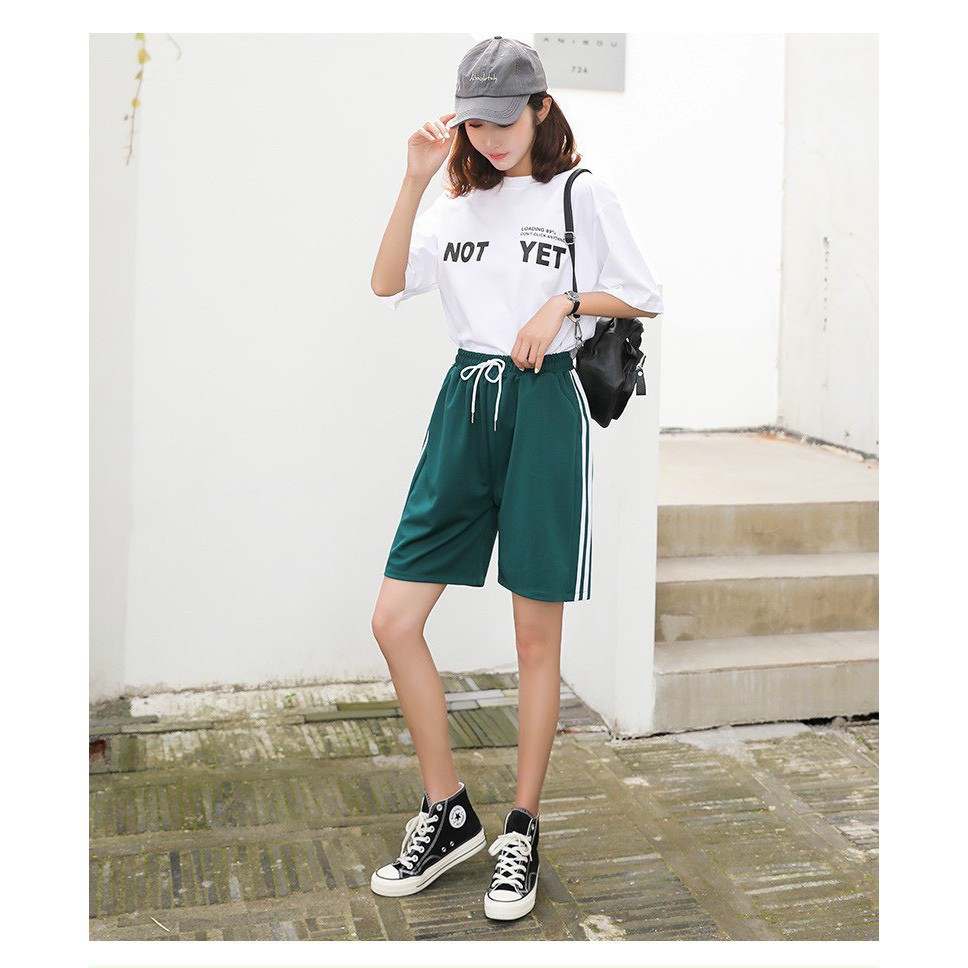 &lt;FREE SHIP&gt; Quần short nam nữ 3 sọc vải nỉ dày dặn (s.3s)