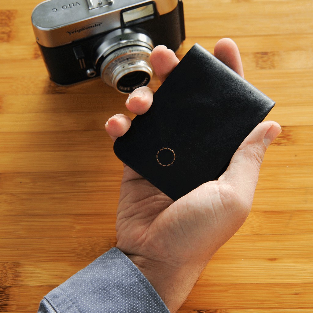 Ví kẹp tiền mini da bò nam - Da bò nhập khẩu - Đồ da Handmade VI284