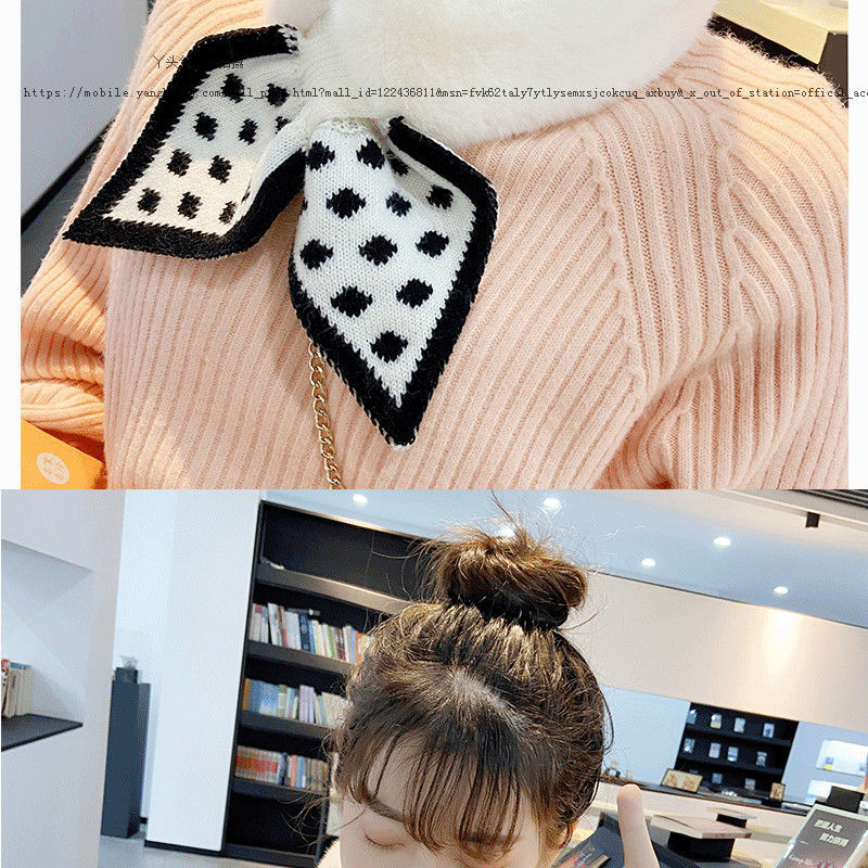 Khăn choàng lông giả giữ ấm kiểu Hàn Quốc dễ thương thời trang thu đông cho nữ