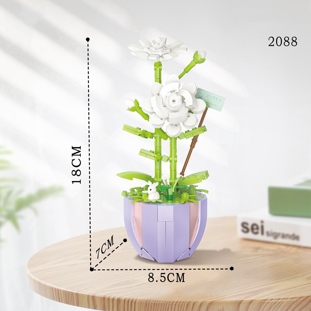 Khối Lắp Ráp Sổ Lưu Niệm Hình Hoa Bất Tử Trang Trí Nhà Cửa Cho Nam Và Nữ
