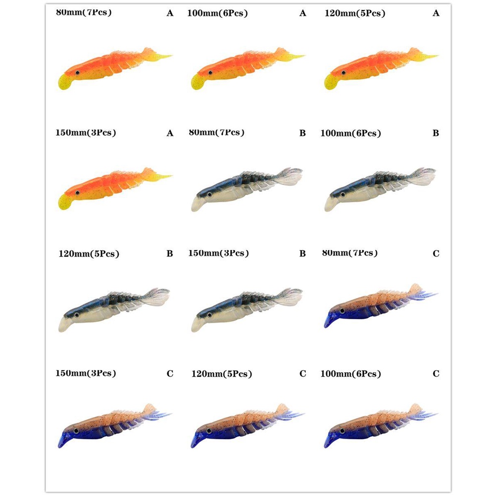 MUVAKO Mồi Câu Cá Nhân Tạo Bằng Nhựa Mềm Tiện Dụng