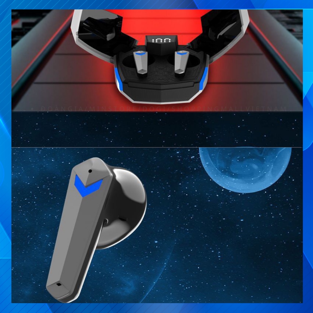 Tai nghe không dây bluetooth Gaming JX20 ENC thiết kế thể thao và gaming cao cấp ( Bản quốc tế, tặng găng gaming)