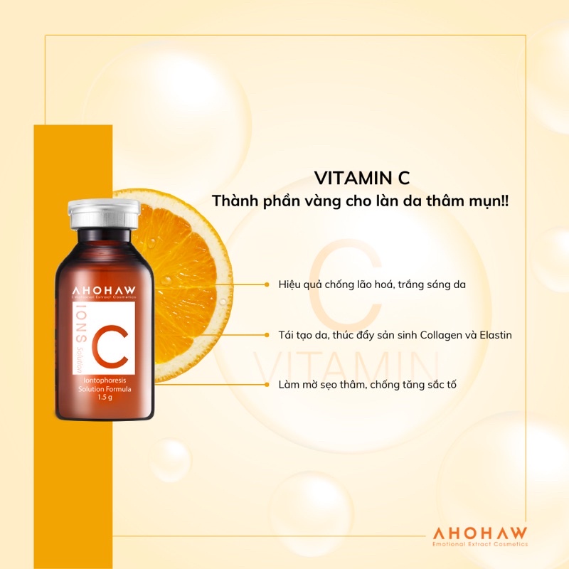 1 lọ tinh chất Vitamin C dạng bột AHOHAW - IONS C - Chính hãng