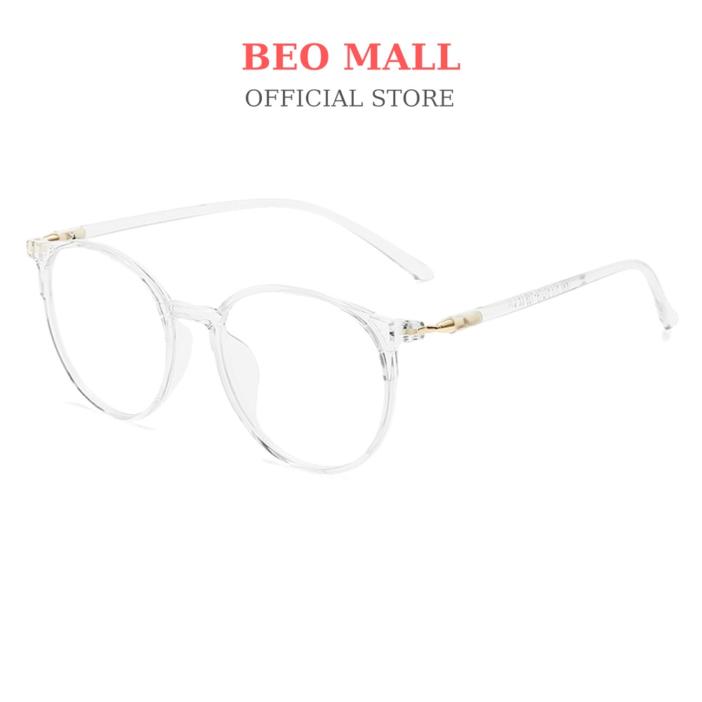 Gọng kính cận nam nữ mắt tròn BEOMALL chất liệu nhựa dẻo thiết kế đẹp thời trang 513
