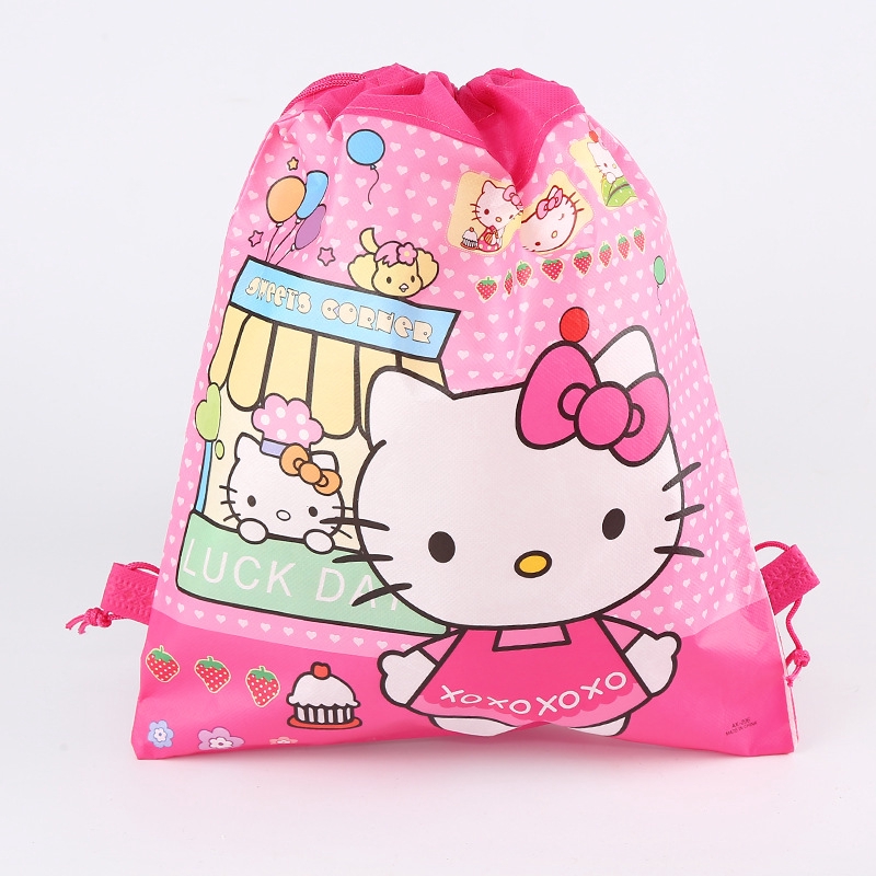 Balo dây rút vải không dệt họa tiết hoạt hình người nhện làm quà tặng sinh nhật