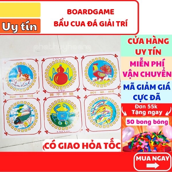 Bộ trò chơi bầu cua xúc xắc đá loại đẹp vui nhộn và giải trí