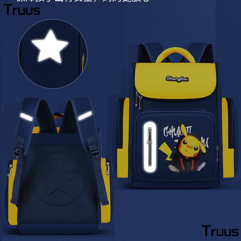 Ba Lô Đi Học 3-6 - 7-2 Trong 1 Chống Thấm Nước In Hình Pikachu Dễ Thương Cho Bé Trai Tiểu Học Lớp 6