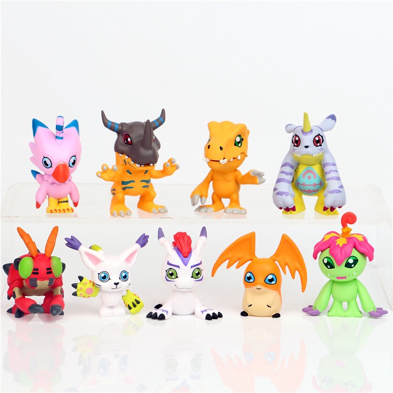 Set 9 mô hình nhân vật hoạt hình Digimon bằng PVC đáng yêu