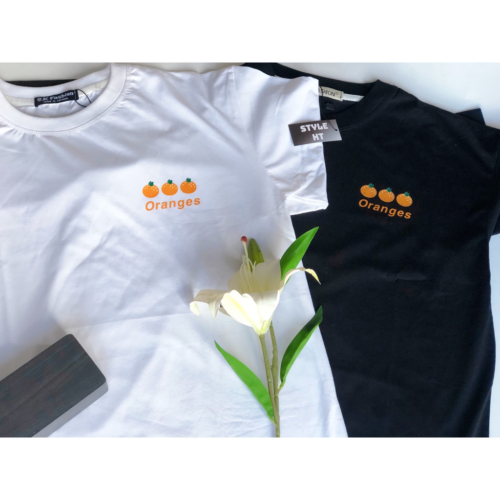 [FREE SIZE] Áo Thun Unisex Tay Lỡ From Rộng Cho Nam Và Nữ - In Chữ Oranges - Dáng Ulzzang | BigBuy360 - bigbuy360.vn