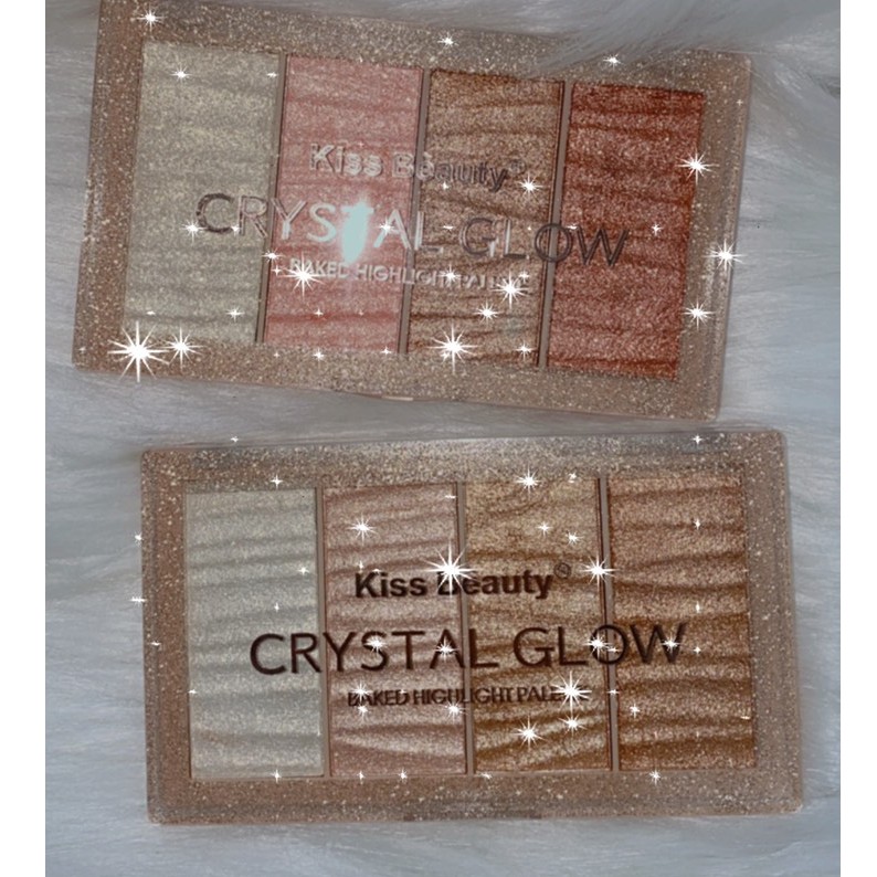 Phấn bắt sáng 4 ô Crystal Glow kiss beauty