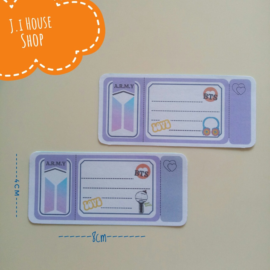 Set 15 Nhãn vở BTS thiết kế kiểu Tem phiếu độc đáo, có keo dán, decal mặt nhám. phong cách BT21, bts chibi