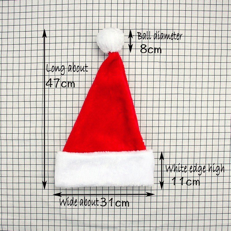 Mũ ông già Noel dày bằng lông