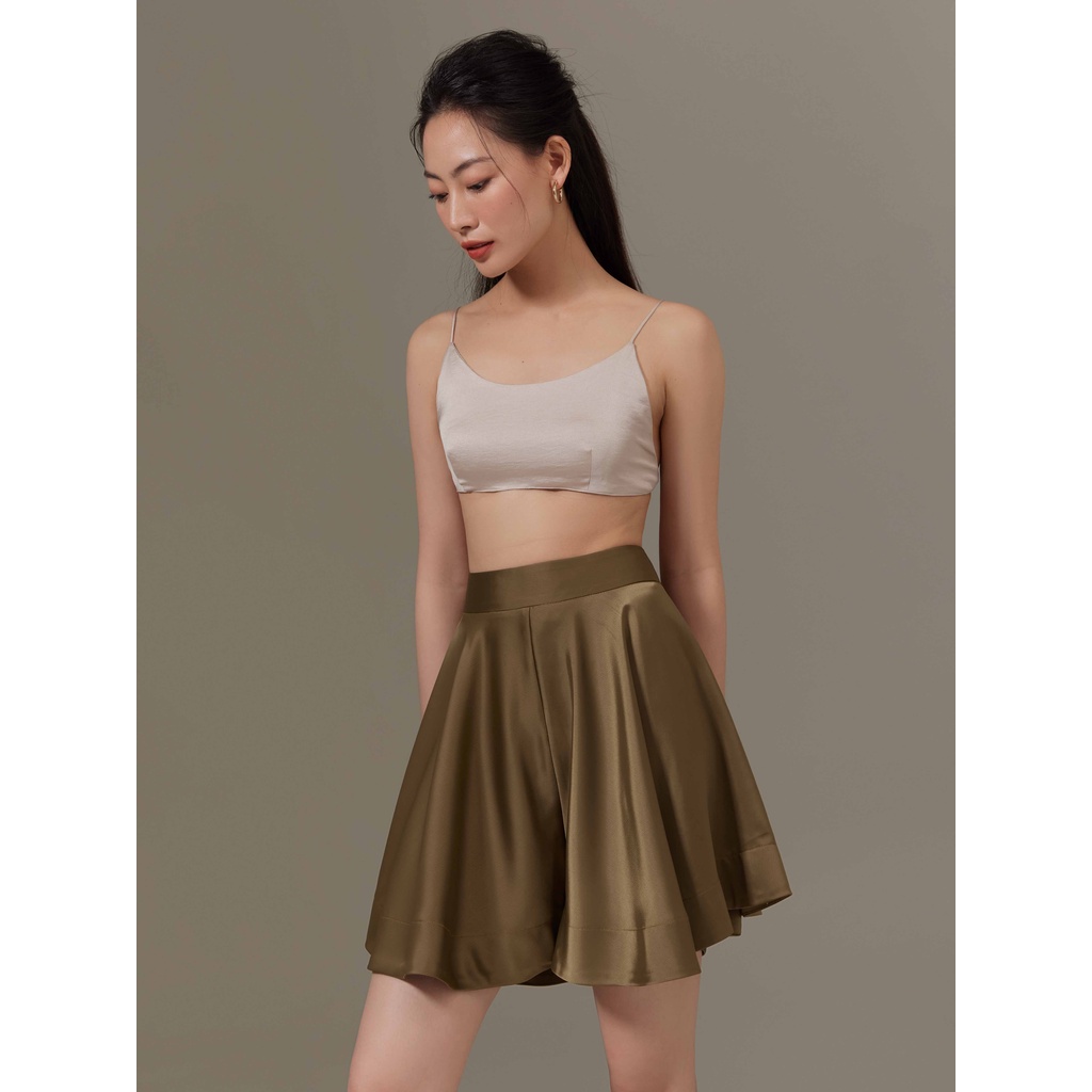 Quần váy lụa xoè thoải mái Mauve Silk Skort