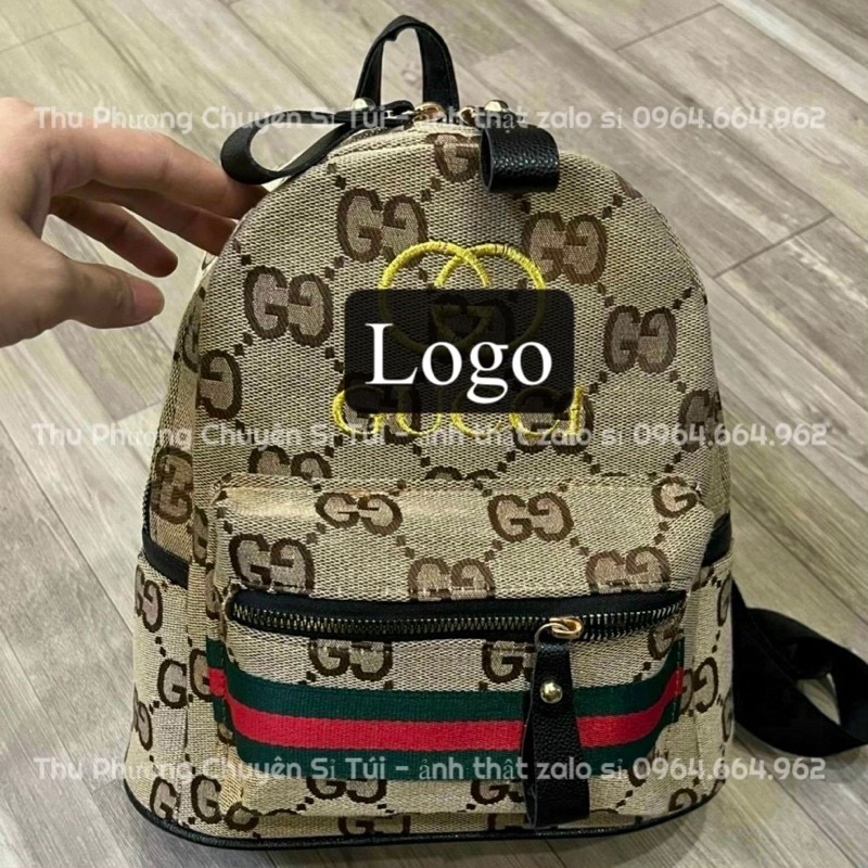 Balo đi chơi, đi học size 24 hoạ tiết thêu logo dành cho cả nam và nữ (cam kết ảnh thật shop chụp)