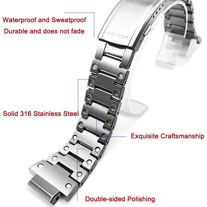 Dây Đeo Bằng Thép Cho Đồng Hồ Casio GM-5600 GM5600-1dr GM5600 Mod