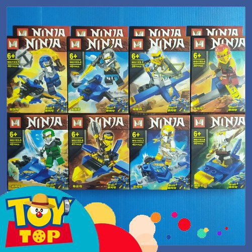 [Một hộp] Non - lego ninjago lắp ghép ninja trên tàu bay mini chiến đấu season 13 không giáp vai MG193