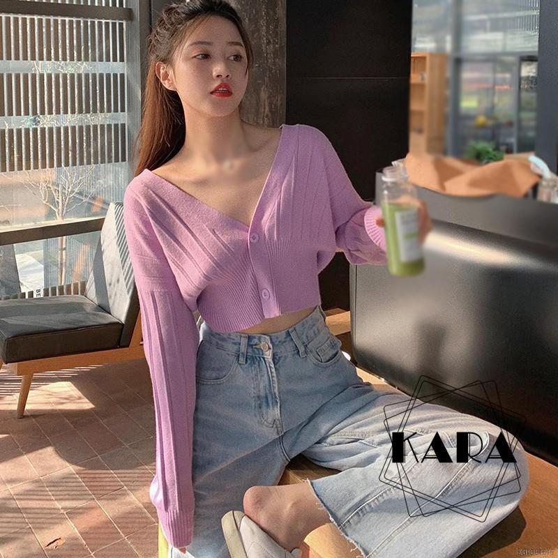 Áo Cardigan Dệt Kim Tay Dài Phối Nút Thiết Kế Hợp Thời Trang Cho Nữ | BigBuy360 - bigbuy360.vn