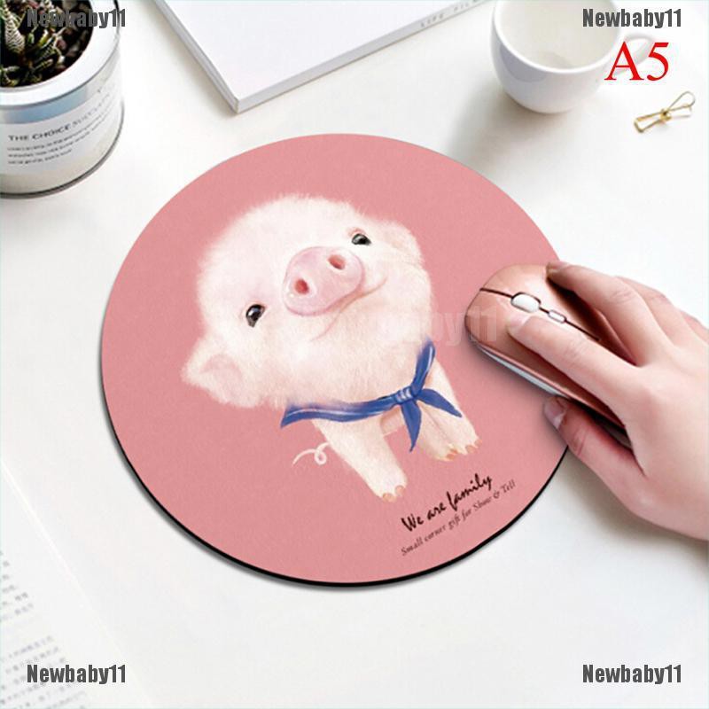 Miếng lót chuột máy tính bằng cao su hình tròn chống trượt đáng yêu