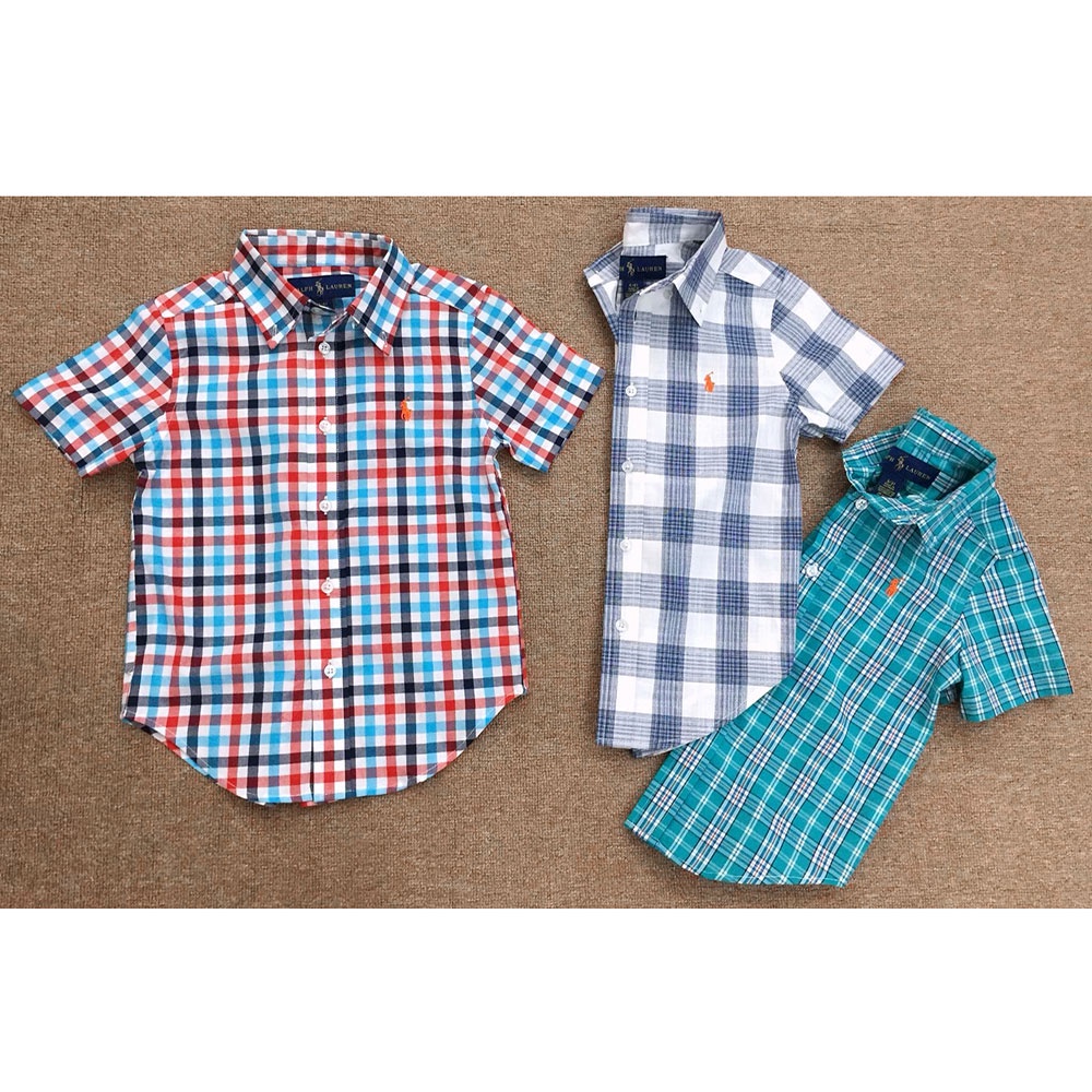 Áo sơ-mi tay ngắn Polo Ralph Lauren bé trai. Hàng XK, made in vietnam chuẩn xịn