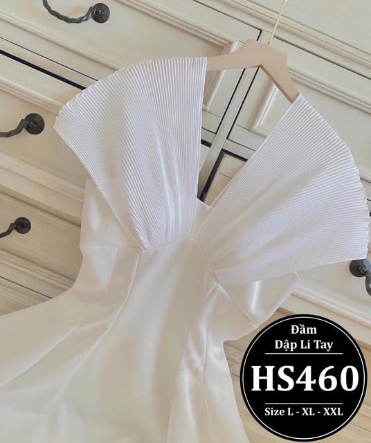 Đầm bigsize nữ dập li thiết kế dáng xòe dự tiệc sang chảnh HS460 - Màu trắng đen - size 55-90kg L XL XXL | BigBuy360 - bigbuy360.vn