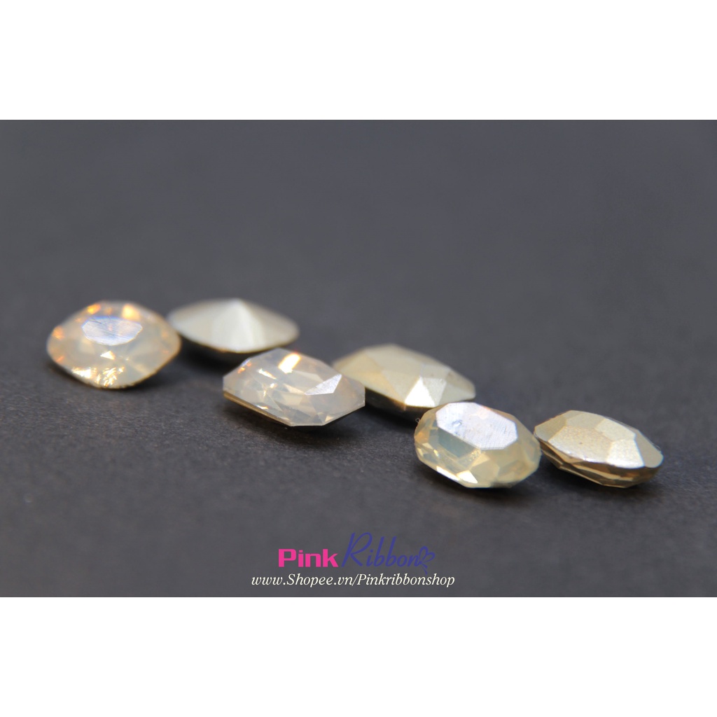 SET 10 HẠT - Charm nhựa trong mài giác giả đá