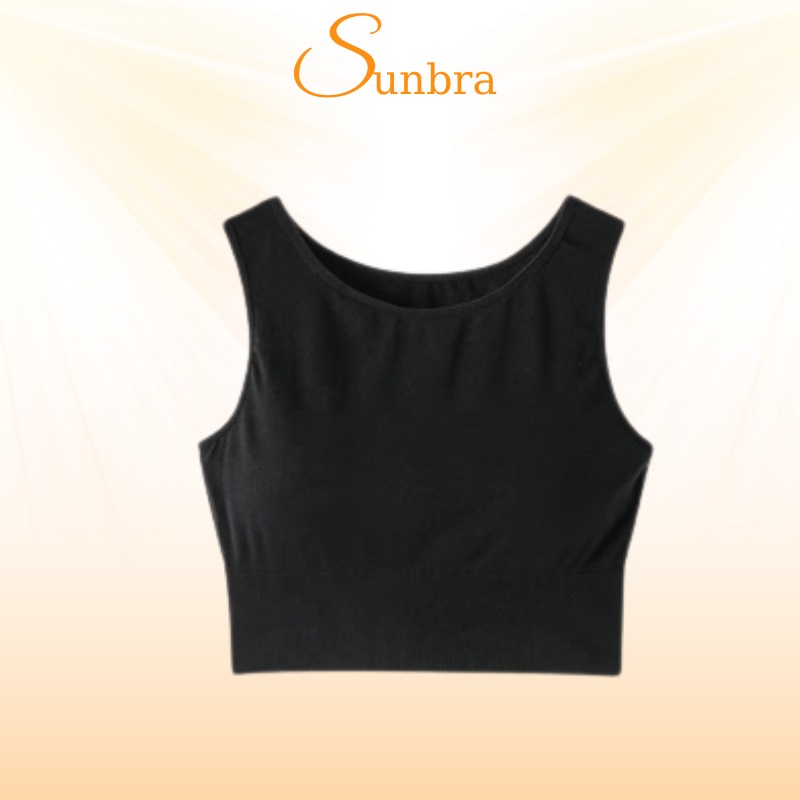 Áo bra thể thao cotton co dãn đệm mỏng nâng ngực SUNBRA 855
