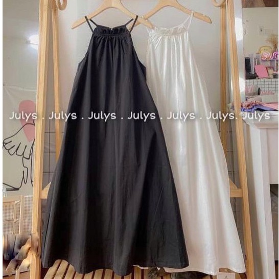 Váy yếm hai dây xẻ lưng siêu hot 💕Váy hai dây nữ suông phong cách hàn quốc | BigBuy360 - bigbuy360.vn