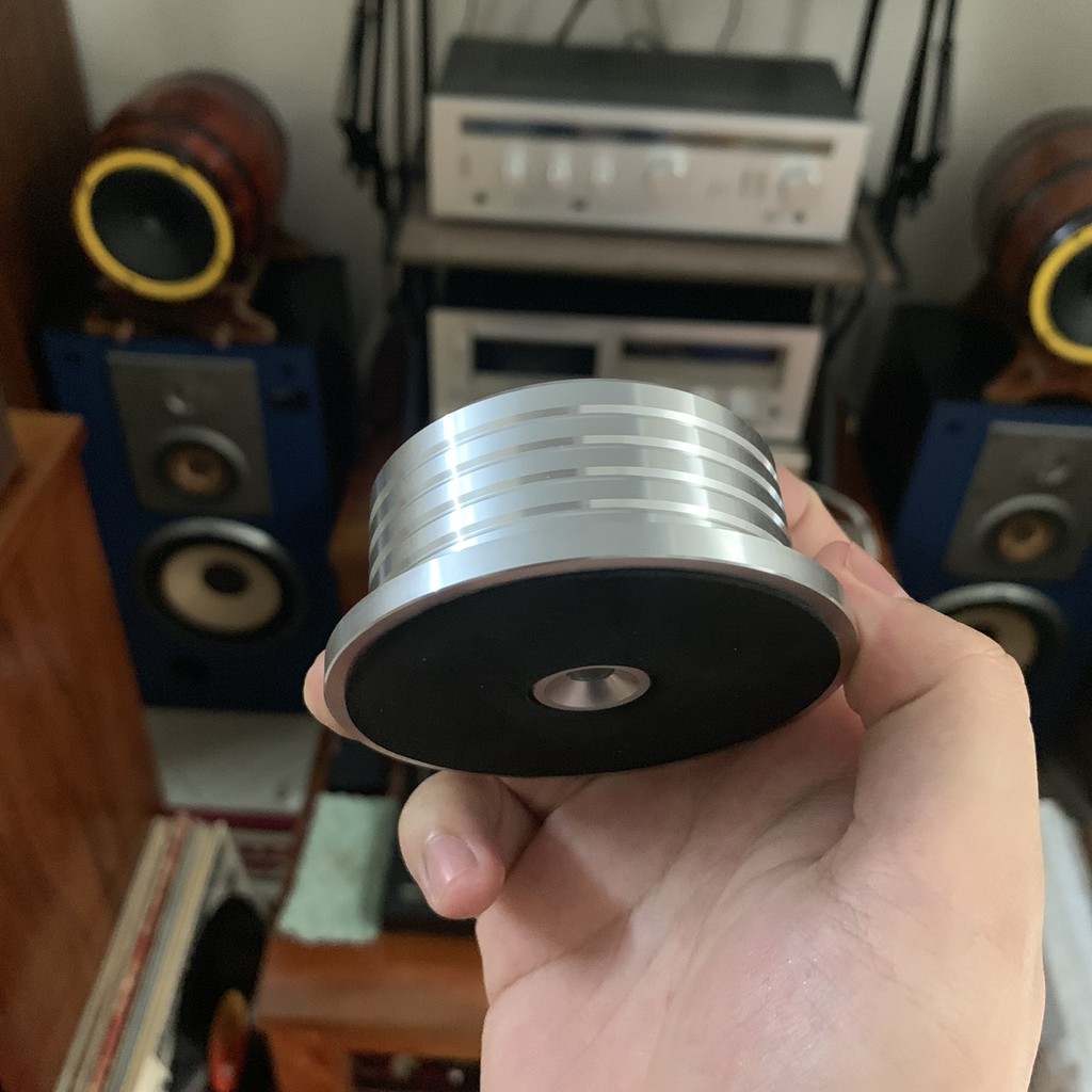 Cục chặn đĩa than LP Phono vinyl Turntable Chất liệu nhôm đúc có cân bằng hỗ trợ giảm rung lắc cân bằng tĩnh cho mâm
