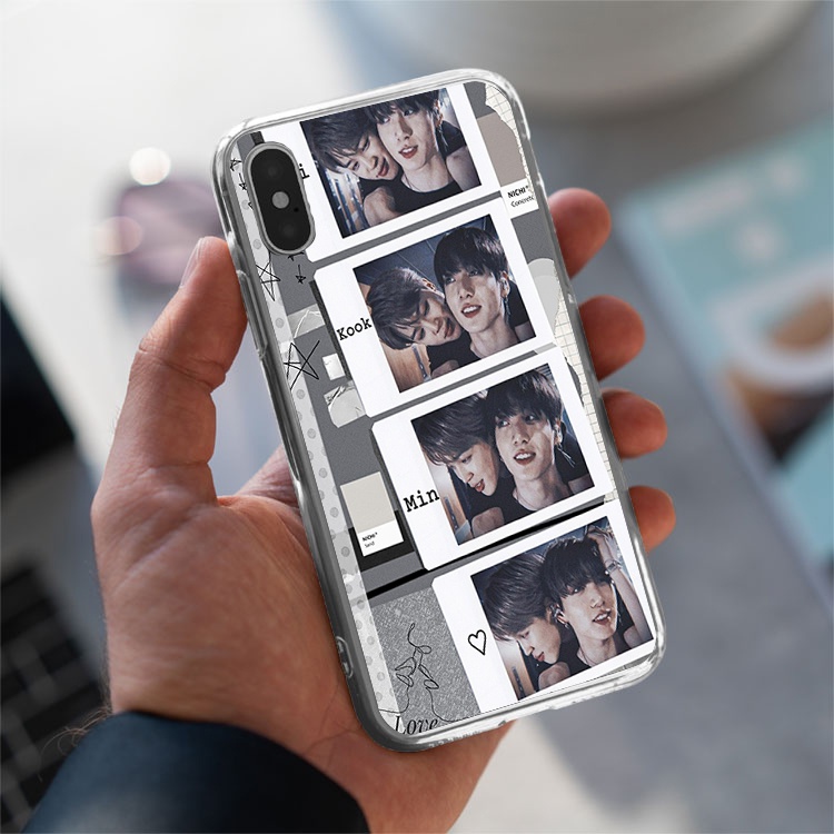 Ốp đt Kookmin collage cho iPhone12 promaxXS XR nữ 8plus mềm 7Plus X XR Xs Max 6 6s BLUYMIN0038