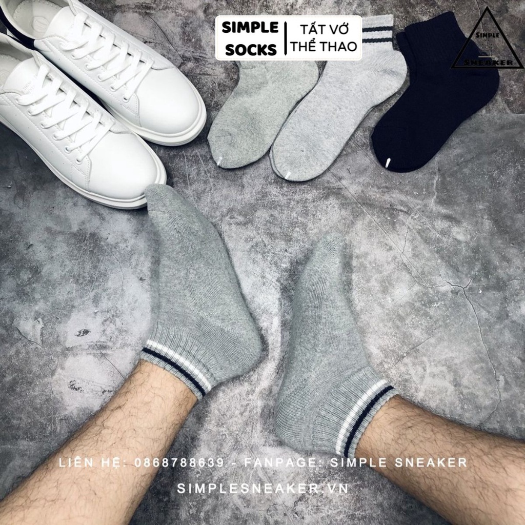 Tất Basic Cổ Lửng FREESHIPVớ Cổ Ngắn Xuất Nhật Siêu Dày Dặn - Giữ Ấm Tốt - Simple Socks