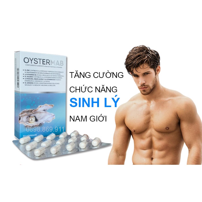 Oyster Mab - Oystermab Tinh chất hàu , giúp tăng cường sinh lý Nam hộp 30 viên