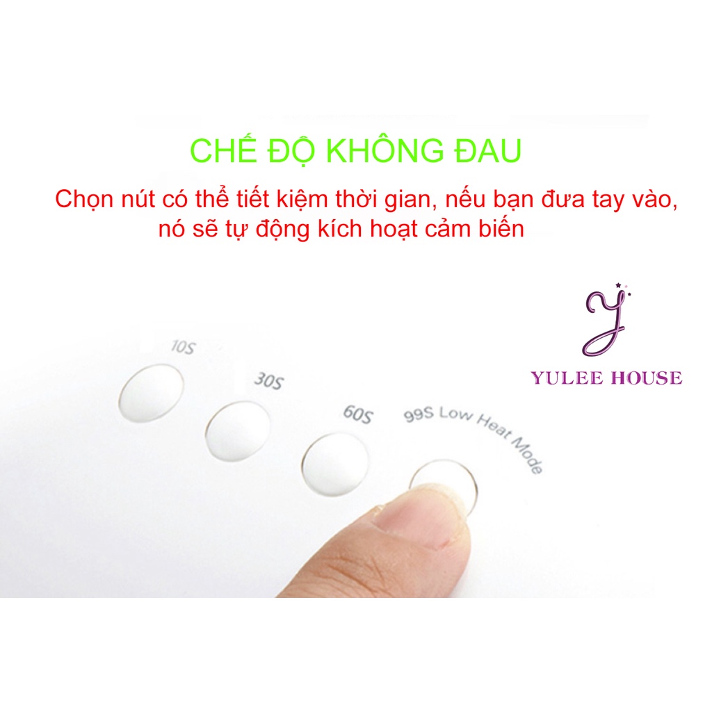 MÁY HƠ NAIL GEL - MÁY LÀM KHÔ MÓNG SUN 5 CHÍNH HÃNG 48W/ UV/LED - BH 3 THÁNG