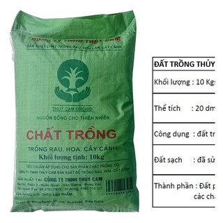 Đất dinh dưỡng trồng hoa ,rau, cây cảnh bao 10kg