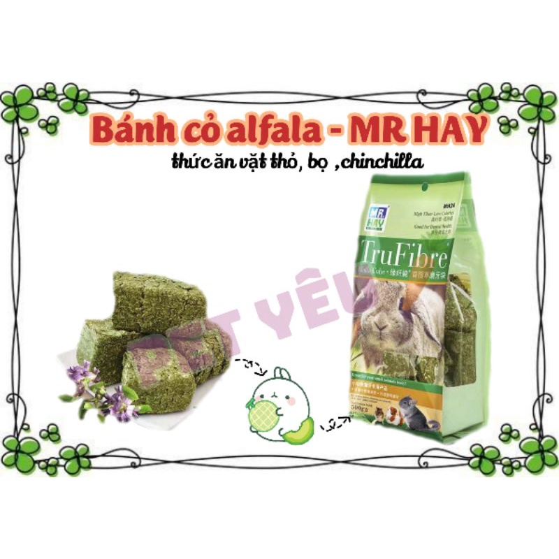 Bánh cỏ alfa (MR HAY) vừa chơi vừa mài răng cho bé thỏ bọ chinchilla