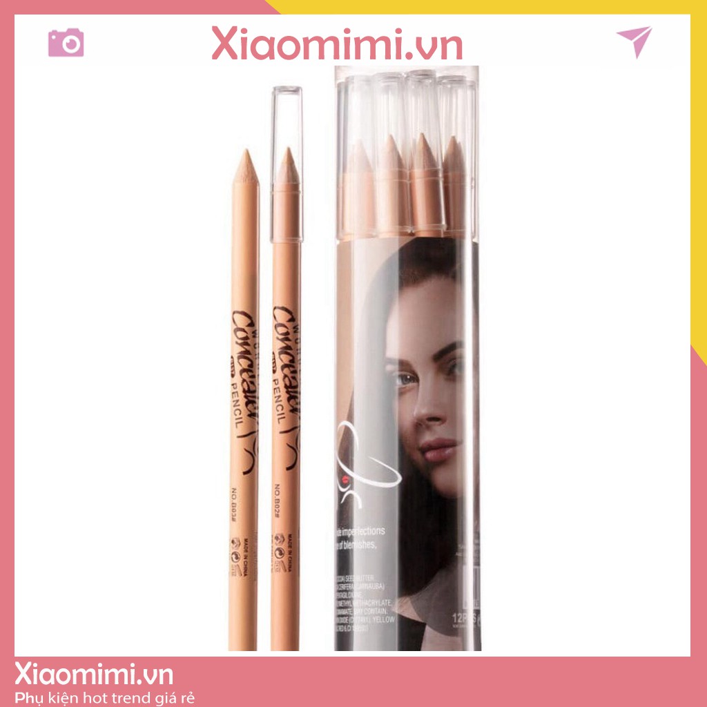 Bút che khuyết điểm , hộp 12 Bút Che Khuyết Điểm MeNow Chính Hãng Fix Makeup Không Trôi Không Thấm N