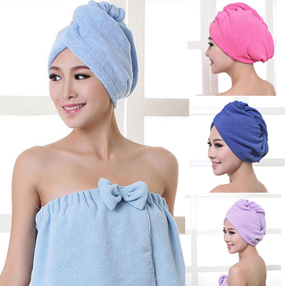 Khăn Tắm Trùm Đầu Bằng Sợi Microfiber Mềm Mại Tiện Dụng